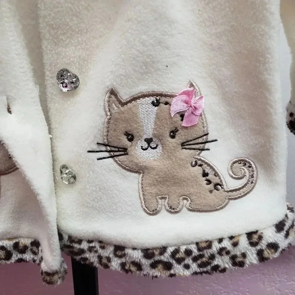 Young Hearts Coat with Cats and Animal Trim - Picture 3 of 5